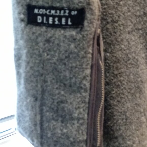 Pre-owned Diesel Long Button-up hooded wool jacket Size M - Picture 9 of 11